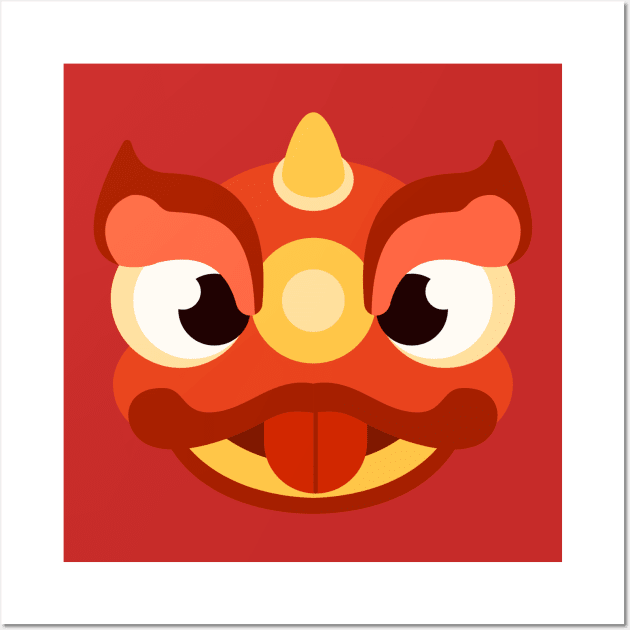 lion dance Chinese new year Wall Art by ihdizein